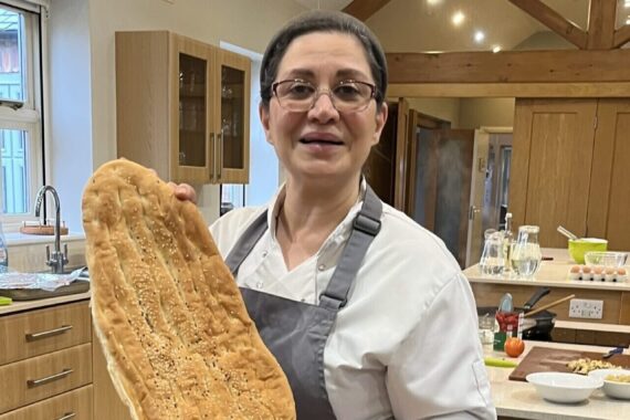 Afsaneh Kaviani at the Yorkshire Wolds Cookery School